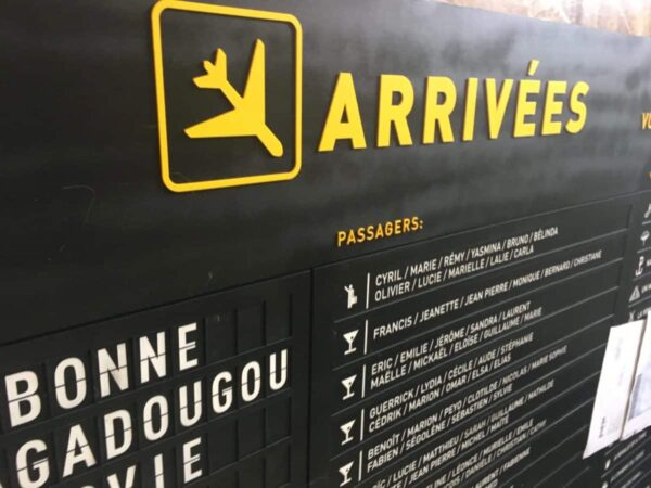 Plan de Table Aéroport pour mariage thème voyage