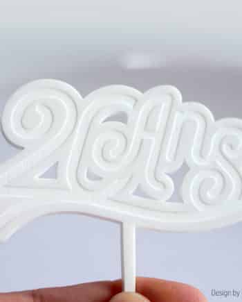 cake topper anniversaire 20 ans