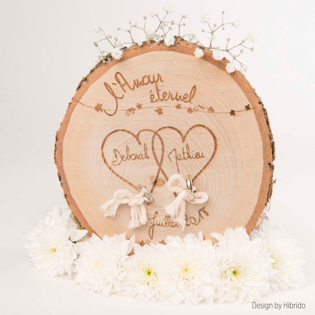 porte alliance amour avec gravure laser