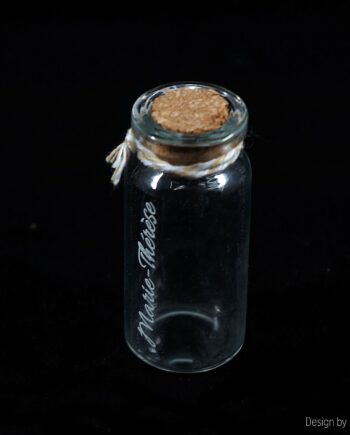 Fioles en verre mariage personnalisée