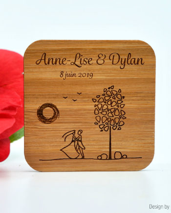 Magnet pour mariage bamboo