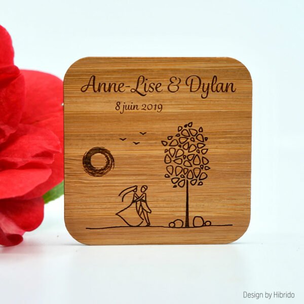 Magnet pour mariage bamboo