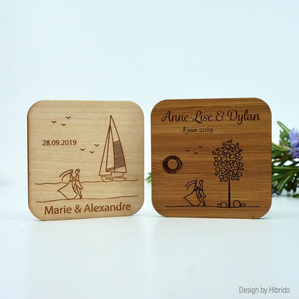 Magnet personnalisé : mariage au bord de la mer