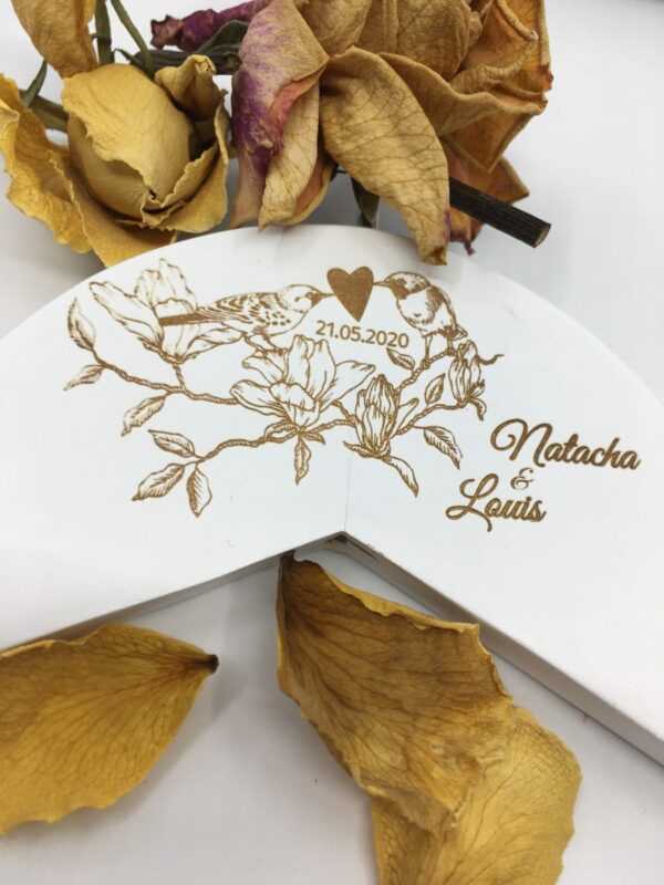 Cintre Mariage Nature et Oiseau personnalisé
