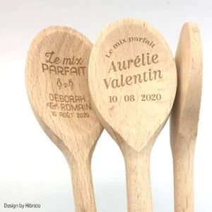 Custom wooden spoon "Perfect mix & Amour"