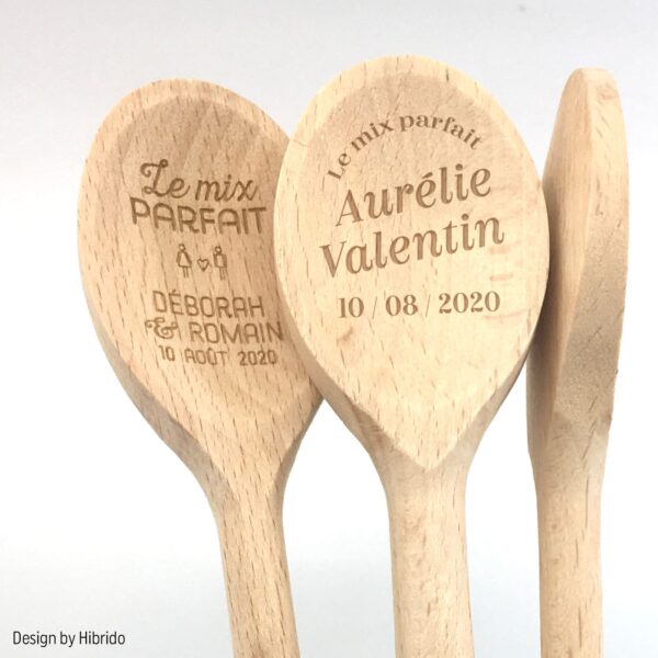 Custom wooden spoon "Perfect mix & Amour"