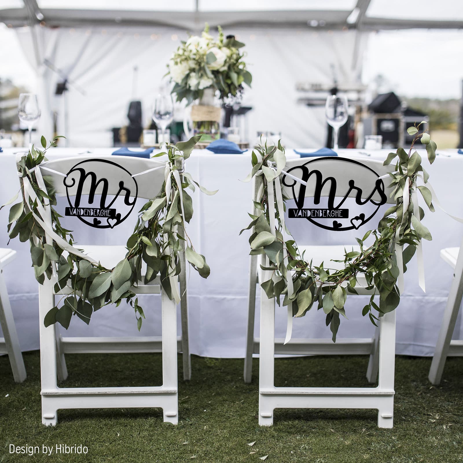 Décoration chaise Mr & Mrs personnalisé - mariage original