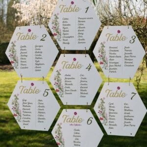 Plan de table mariage en acrylique blanc