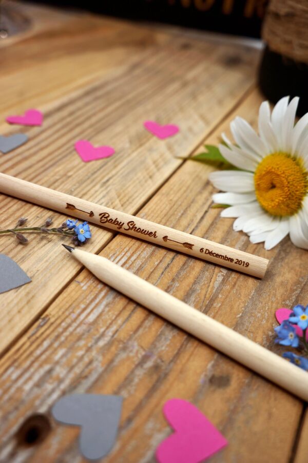 crayon de bois pour Baby Shower