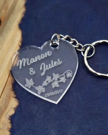 porte clé transparent