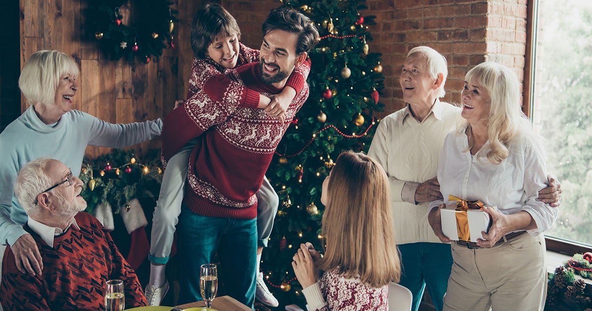 soirée de Noël en famille