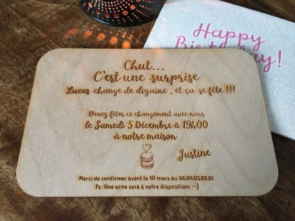 invitation anniversaire originale