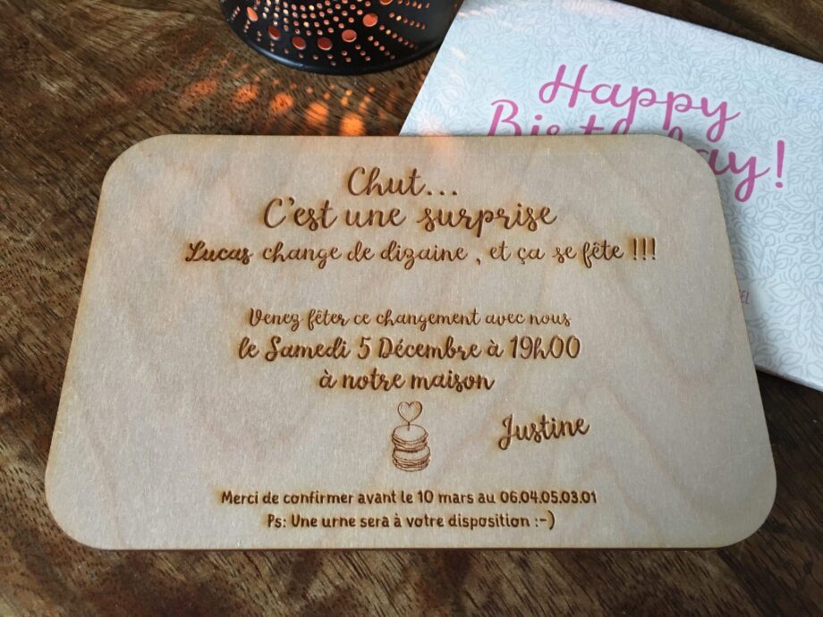 Invitation Anniversaire Original Avec Fourreau Design By Hibrido Invitation Anniversaire Original Avec Fourreau Design By Hibrido