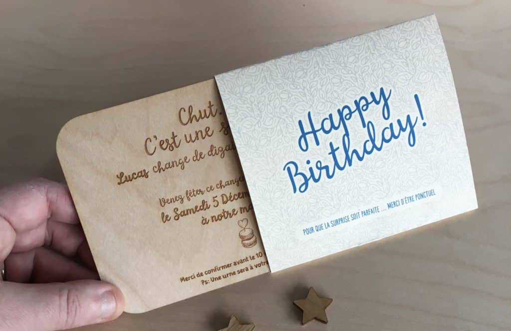 Invitation Anniversaire Original Avec Fourreau Design By Hibrido