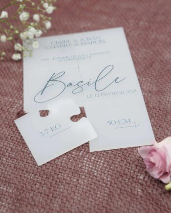 Puzzle invitation plexiglas