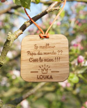 Étiquette en bois personnalisé pour cadeau de papa