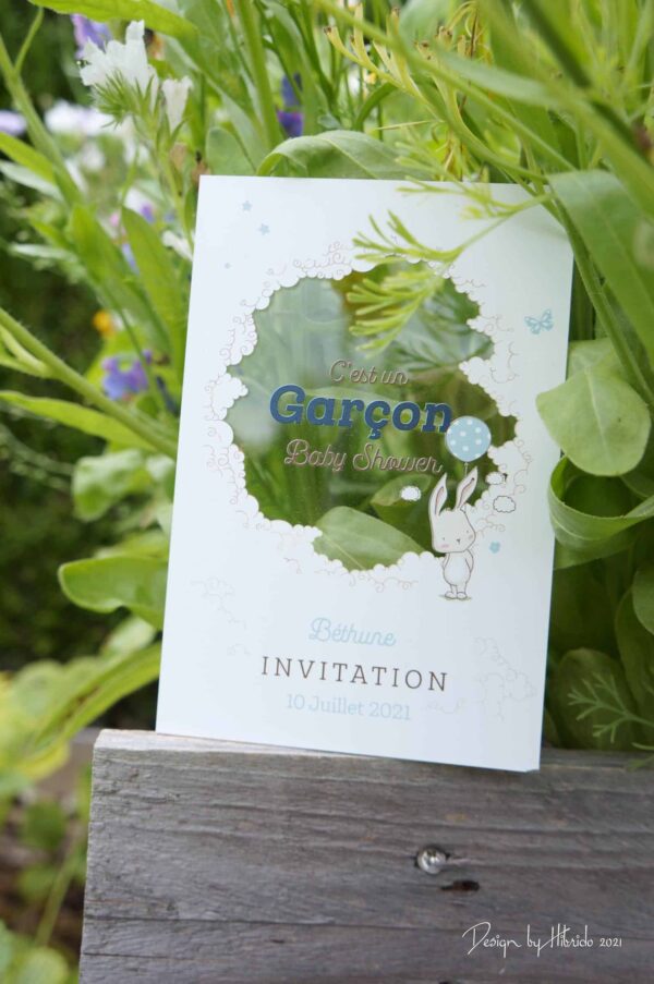 invitation baby shower pour garçon