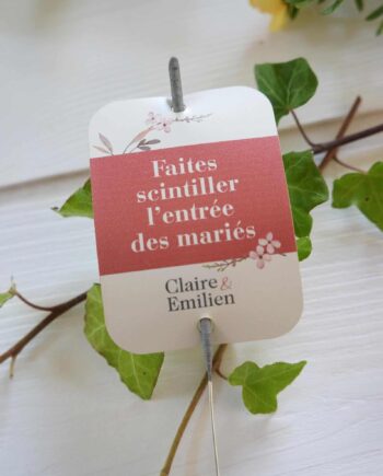 étiquette feu bengale personnalisable