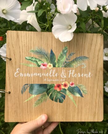 Livre d'or mariage tropical