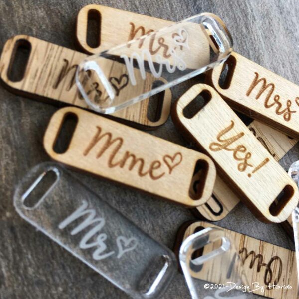 lace lock personnalisable pour mariés