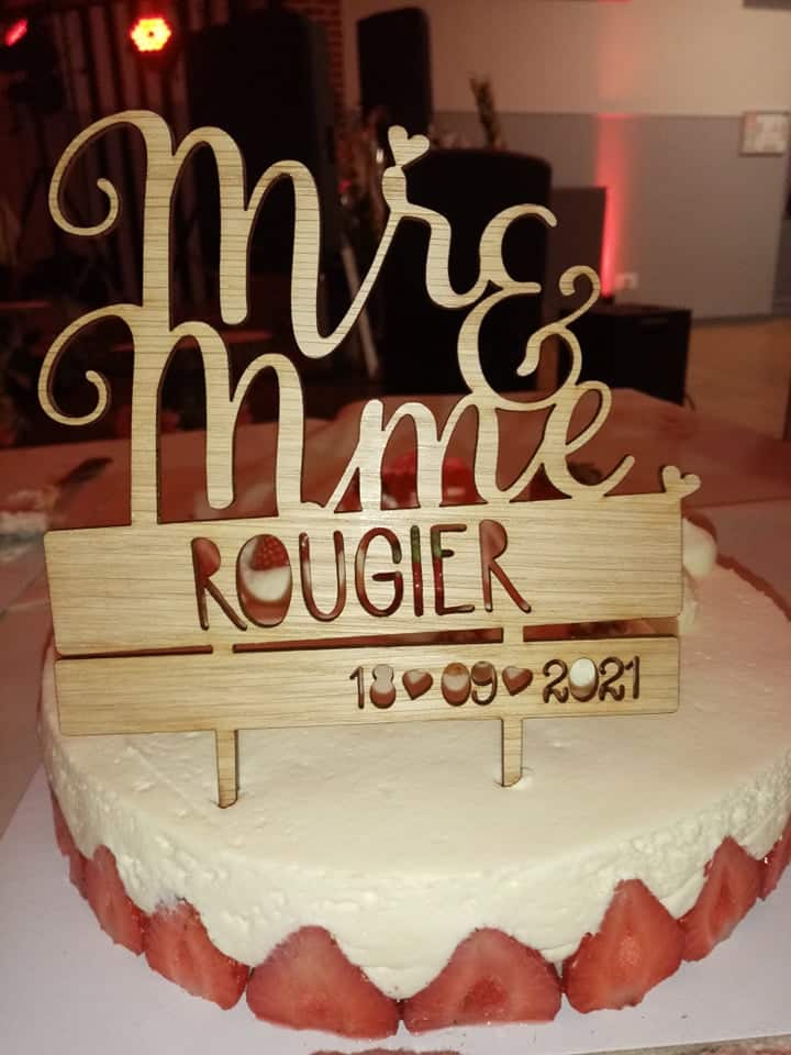 Cake Topper - Mr & Mme Rougier