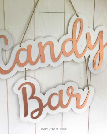Lettrage en bois "Candy bar"