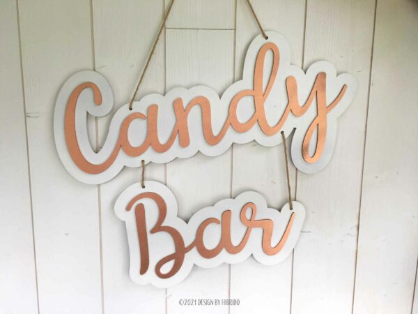 Lettrage en bois "Candy bar"