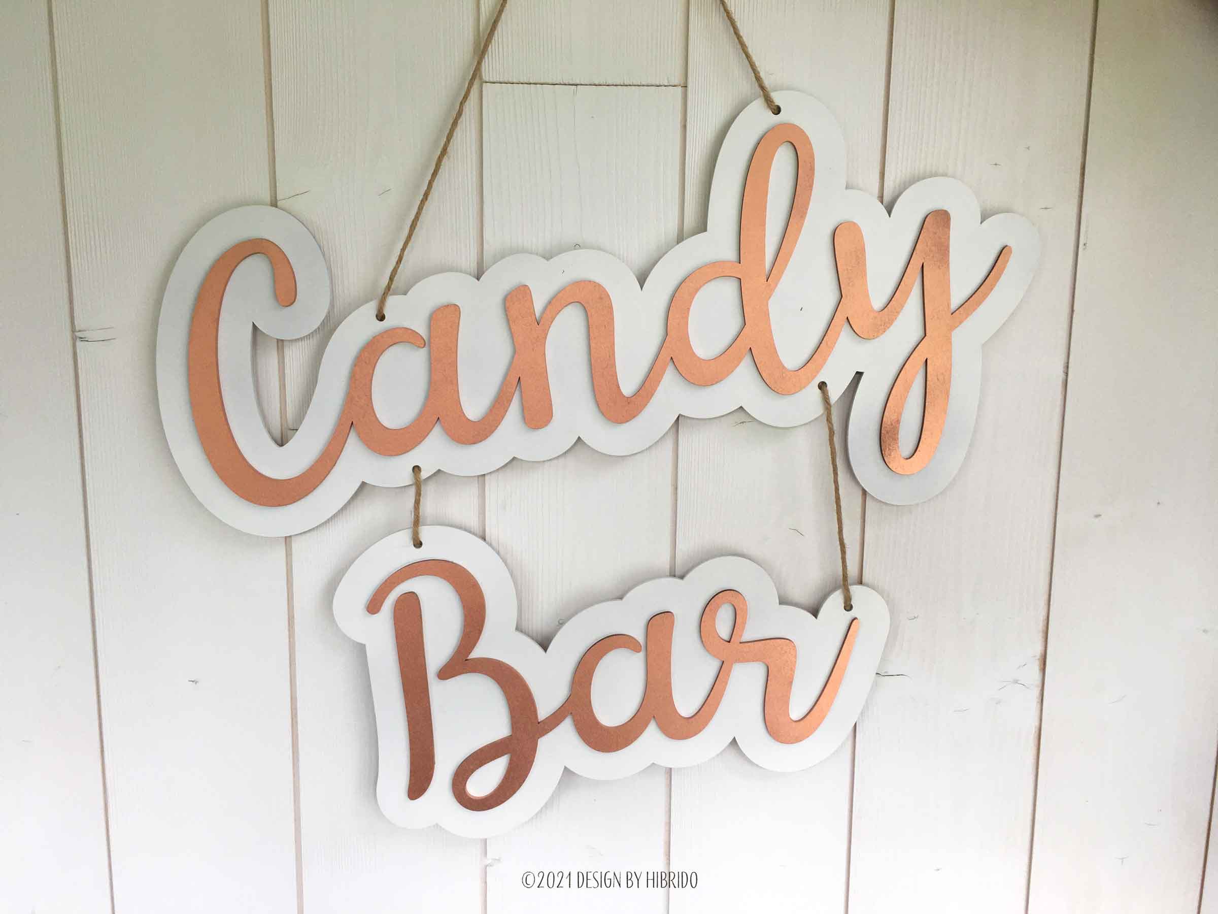 Panneau Candy bar à suspendre - décoration de mariage & évènement