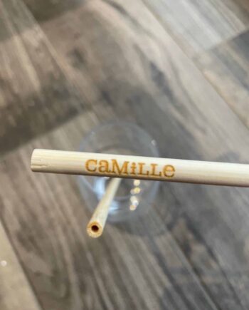 Paille bambou Gravée prénom