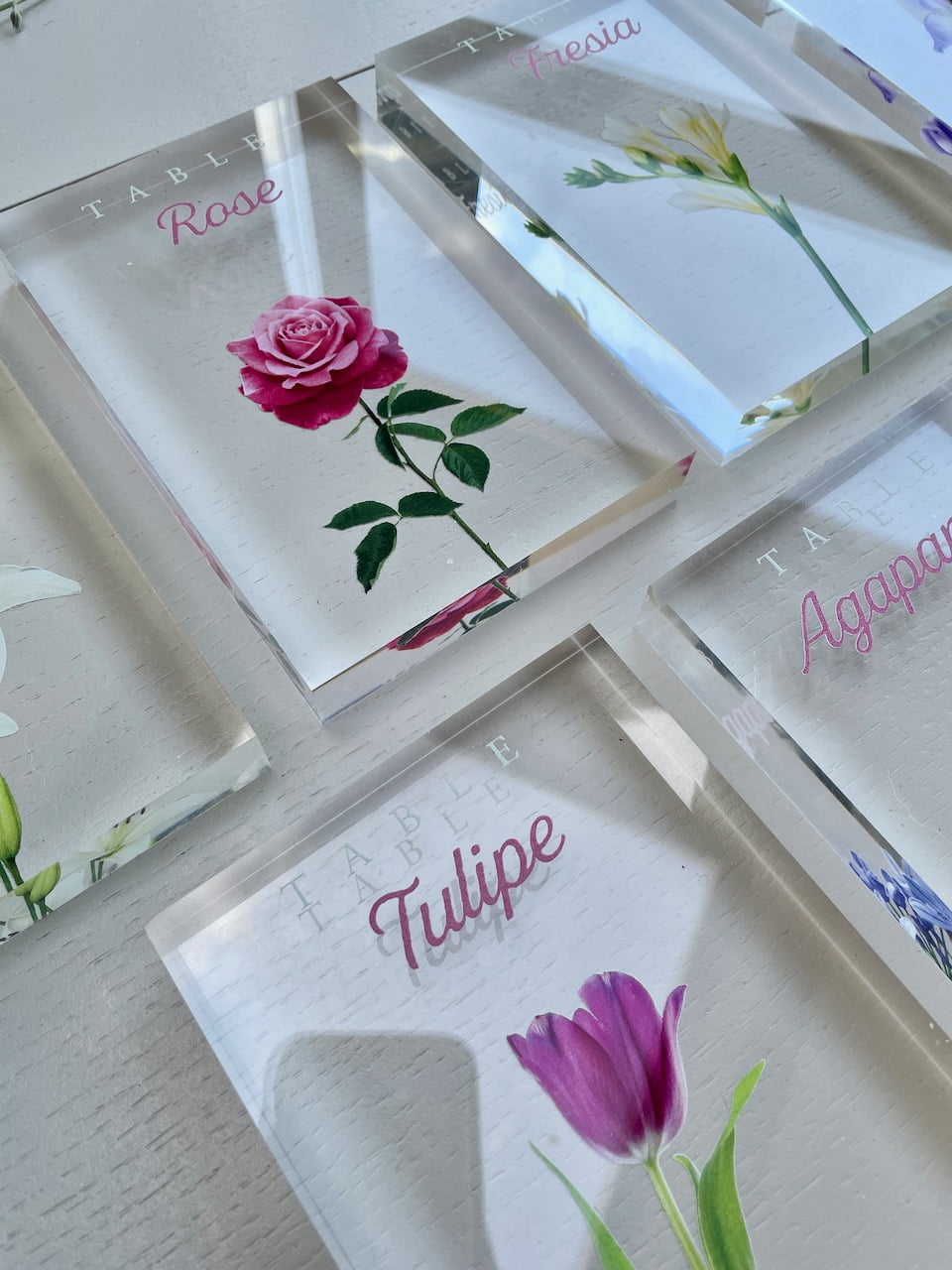 Nom de table - fleurs pour mariage