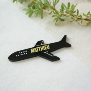 marque place mariage avion noir