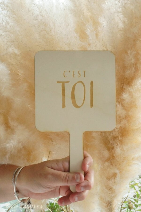 Pancartes "c'est toi - C'est Moi" pour jeu de couple mariage