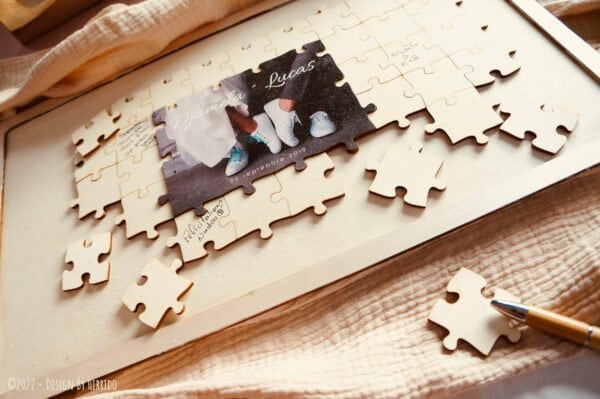 livre d'or puzzle mariage original