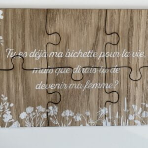 Carte puzzle avec message