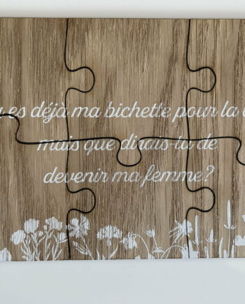 Carte puzzle avec message