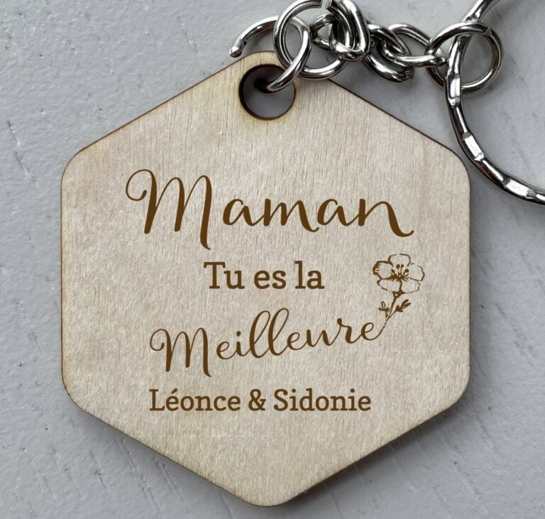 Porte-clés Personnalisé "Maman" En Métal - Cadeau Fête Des Mères, Noël, Anniversaire