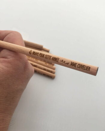 crayon personnalisé école, message personnalisé