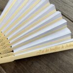 Eventail personnalisé de votre message gravé sur bambou
