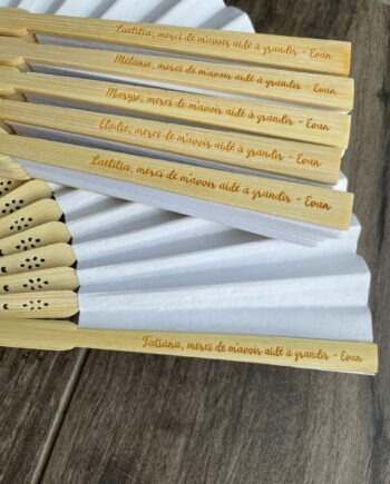 eventails personnalisables merci