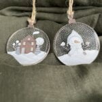 Boule à neige en plexiglass transparent pour décoration de Noël