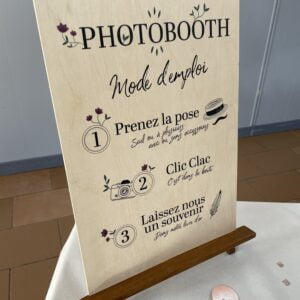 Panneau Photobooth en bois