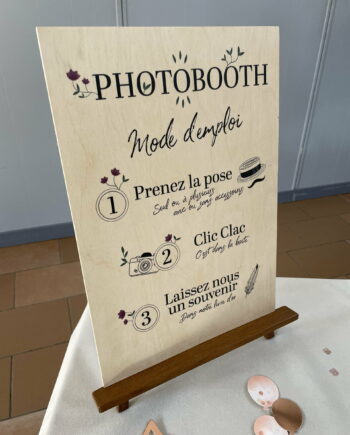 Panneau Photobooth en bois