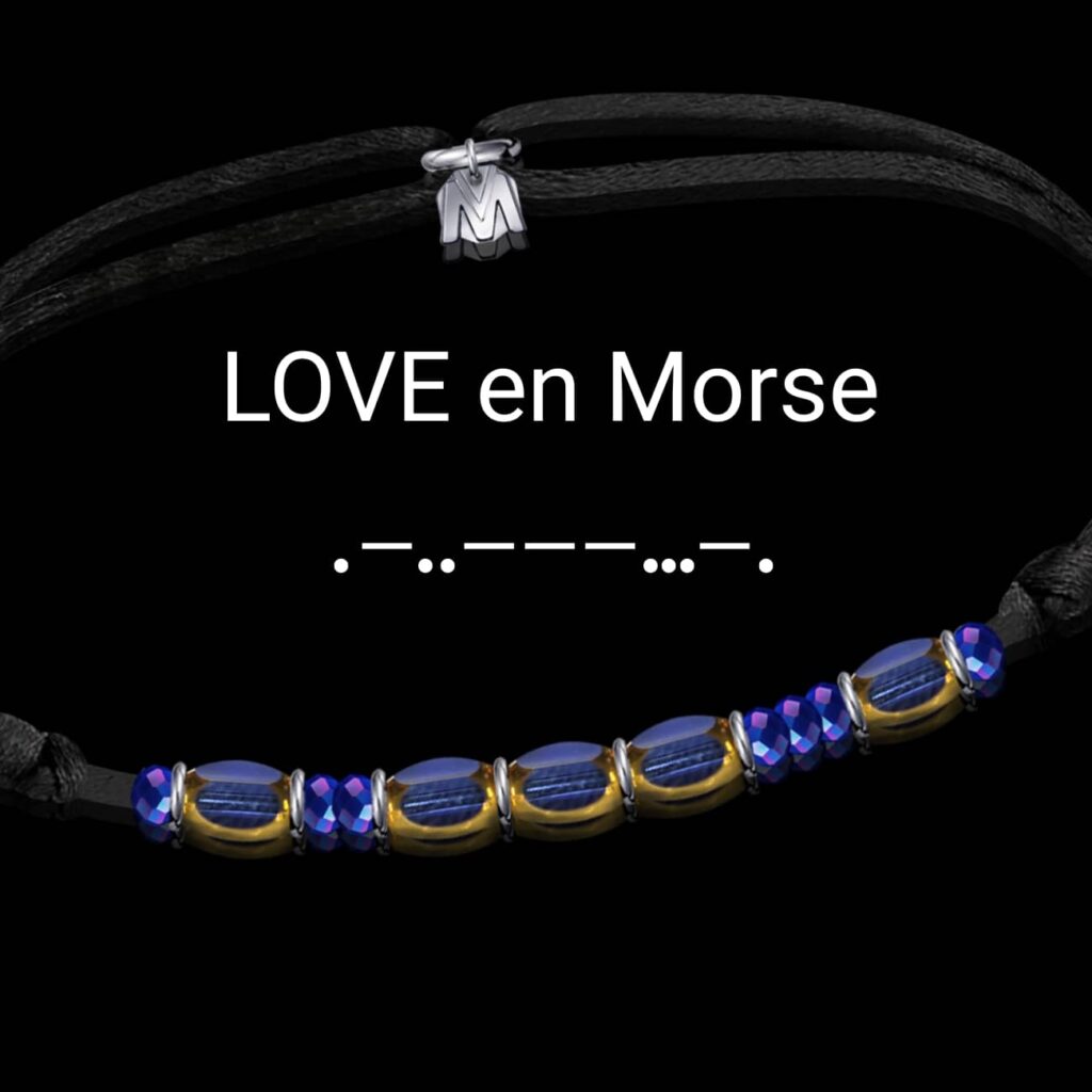 Bracelet Amour en morse par Michaël Vessière